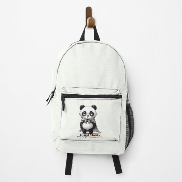Item preview, "I'M NOT GRUMPY, I'M JUST PANDA-STIC" - Panda Illustration designed and sold by RuyaFab.