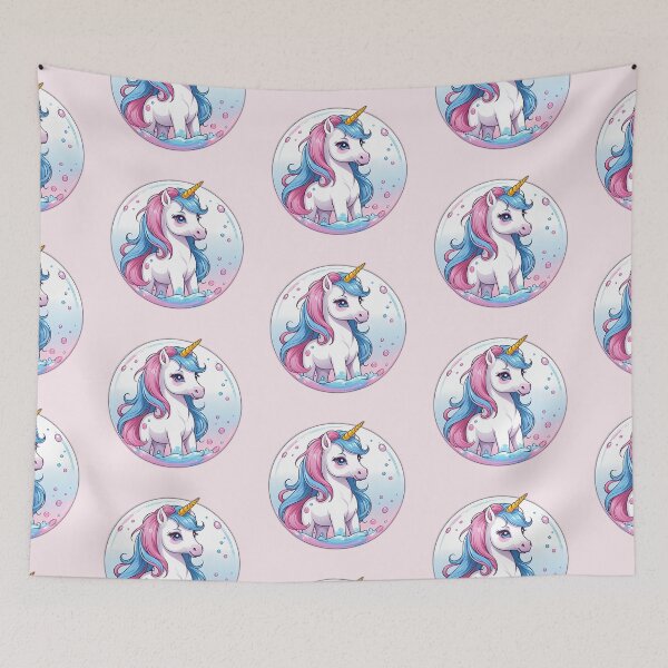 Item preview, Cute unicorn with blue hair designed and sold by PragmaticP.