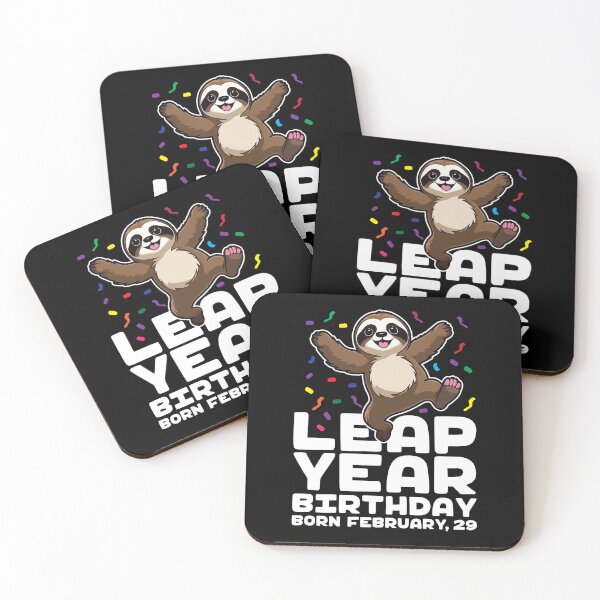 Item preview, Leap Year Birthday Sloth Born On February 29th Leap Day Birthday designed and sold by GravitiTees.
