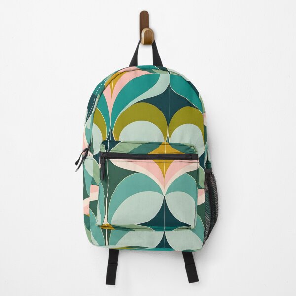 Artikelvorschau, Mid Century Modern Geometrisches Abstraktes Muster Pfirsichgrün entworfen und verkauft von Prints and Lifestyle.