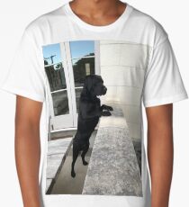 Black Labrador Standing Long T-Shirt