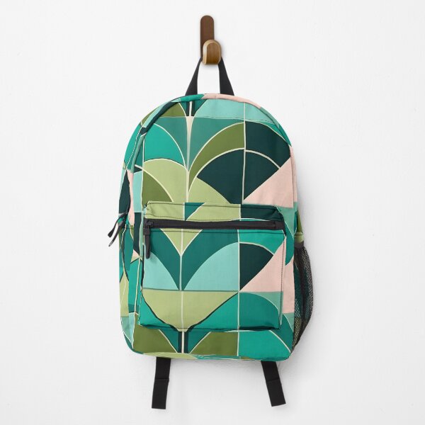 Artikelvorschau, Mid Century Modern Geometrisches Abstraktes Muster Pfirsichgrün entworfen und verkauft von Prints and Lifestyle.