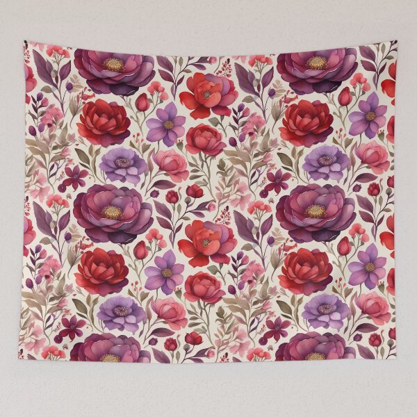 Item preview, Red & Purple Watercolor Dreamscape designed and sold by purrfect pattern.