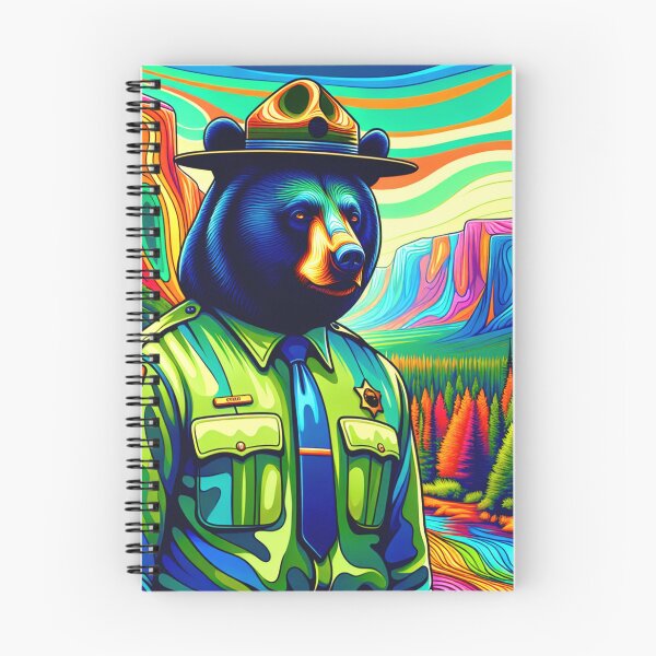 Item preview, Psychedelic Bear Ranger Yosemite National Park designed and sold by HippieFarms11.