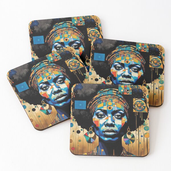 Item preview, Watercolour African Woman blue Print designed and sold by Random Designs.
