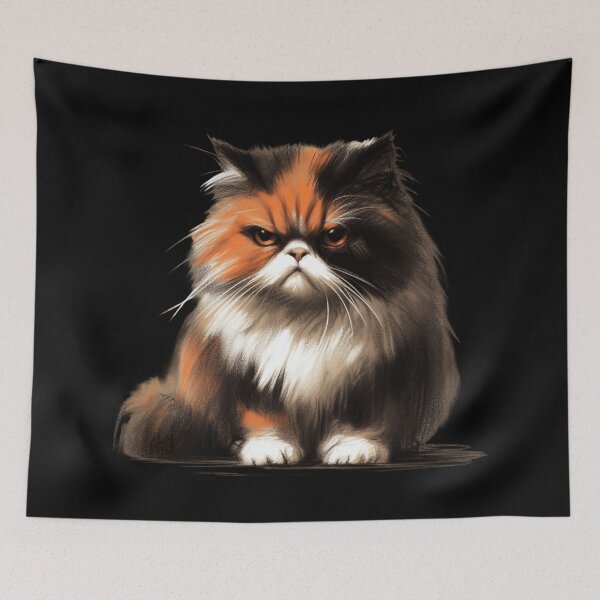 Item preview, Regal Persian Cat Illustration designed and sold by RuyaFab.