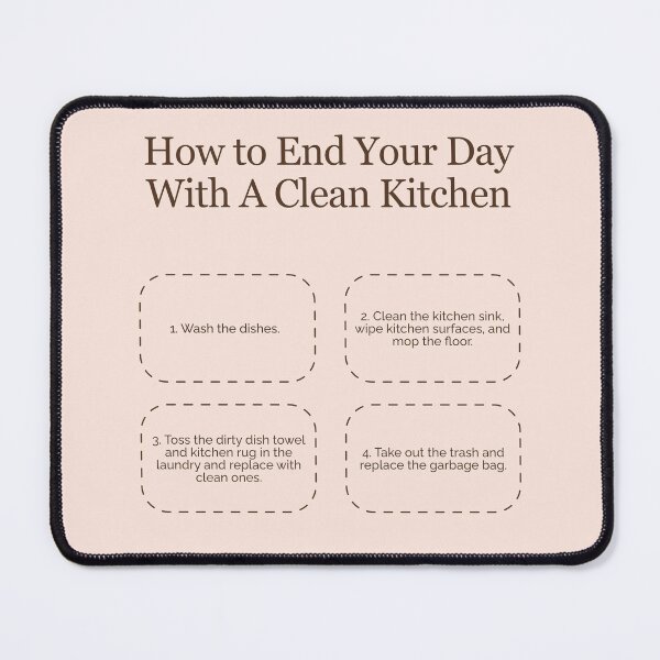Item preview, How to End Your Day with a Clean Kitchen designed and sold by TFHStore.