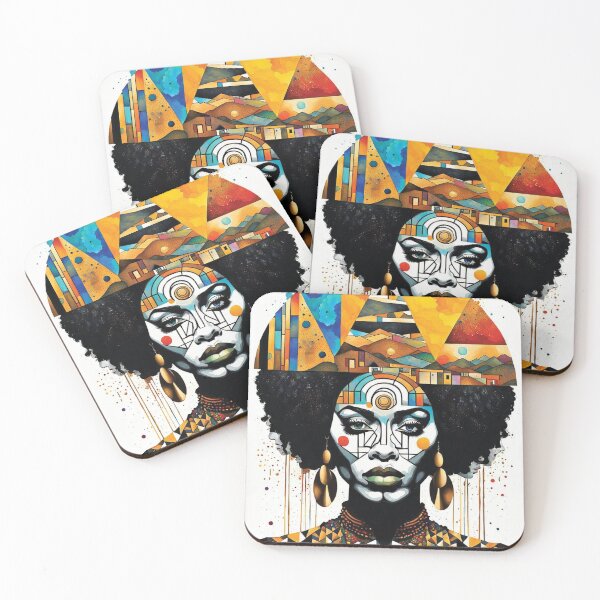 Item preview, Watercolour African Woman White Print designed and sold by Random Designs.