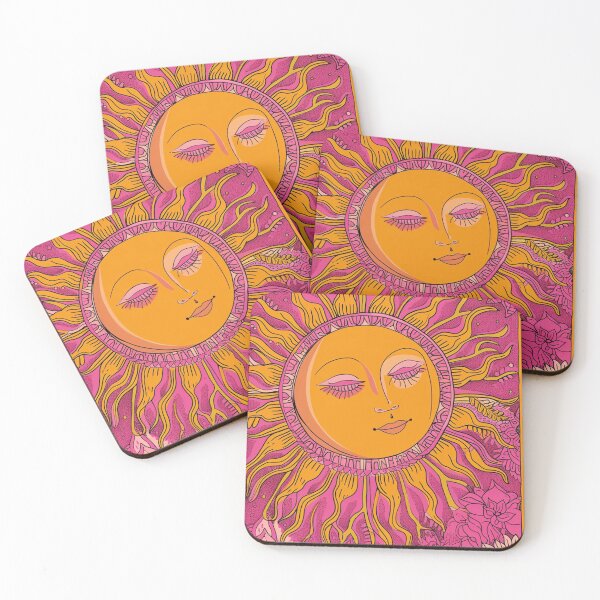 Item preview, Sun Tarot - Bright Pink and Orange - Sun Card designed and sold by DreamersPlan.