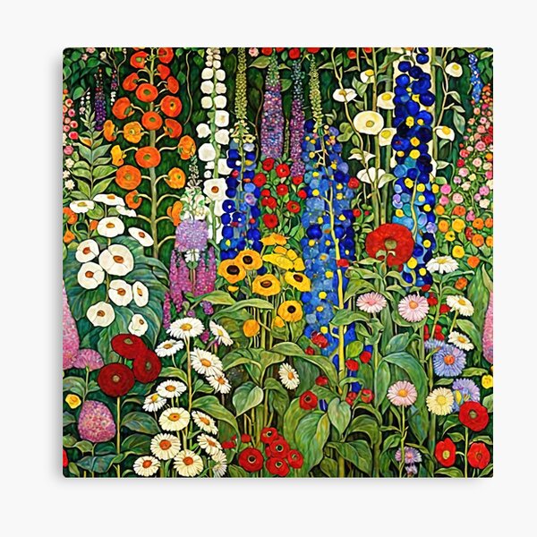 Aperçu de l'œuvre Jardin de fleurs Gustav Klimt créée et vendue par maniacfitness.