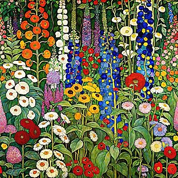 Aperçu de l'œuvre Jardin de fleurs Gustav Klimt de maniacfitness