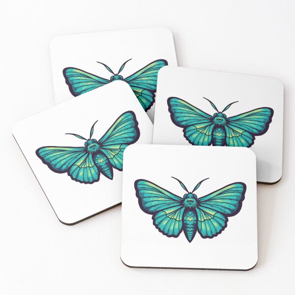 Item preview, Cold Chinese moon moth colorful aquarelic  designed and sold by Dailykindness.