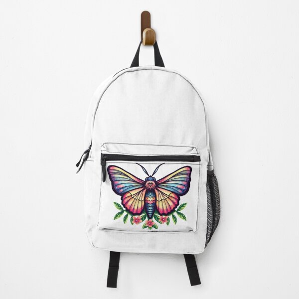 Item preview, Chinese moon moth colorful aquarelic with plants designed and sold by Dailykindness.