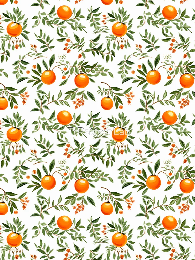 Thumbnail 5 of 5, iPhone Case, Orange on white background pattern designed and sold by TrPatternLab.