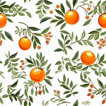 Artwork thumbnail, Orange on white background pattern by TrPatternLab
