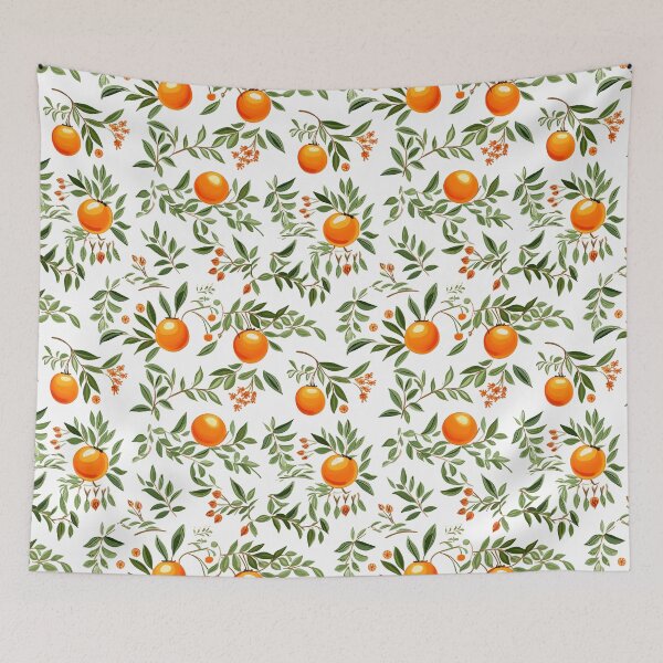 Item preview, Orange on white background pattern designed and sold by TrPatternLab.