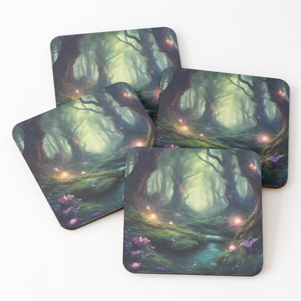 Item preview,  Magical forest, glowing flowers, beautiful forest. designed and sold by Slowianeczka.