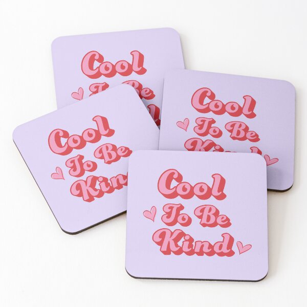 Item preview, Cool to be Kind - Kindness Quote - Pink and Red Hearts - Retro designed and sold by DreamersPlan.