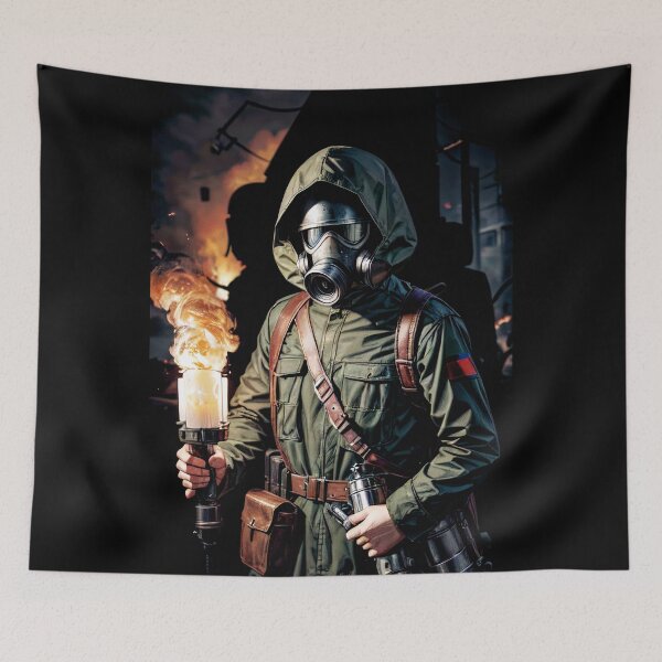 Item preview, WW2 Soldier Gun And Gas Mask  designed and sold by NPC-Trader.