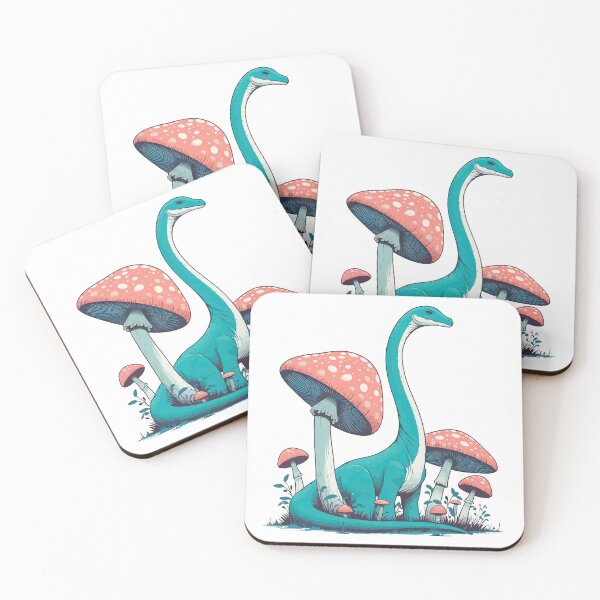 Item preview, Cute simple Dinosaur Brontosaurus in Mushroom Garden designed and sold by TomFrontierArt.
