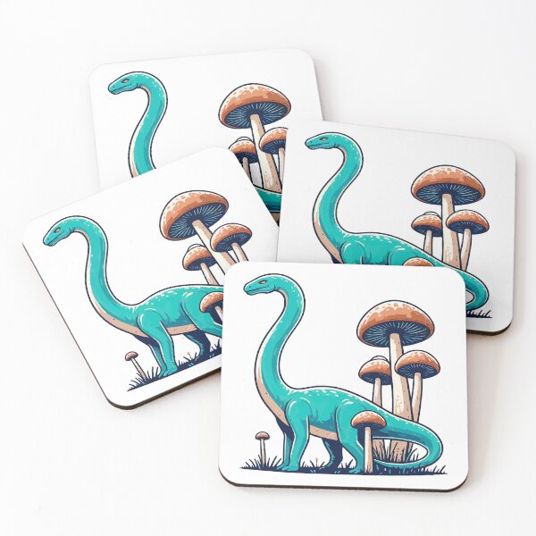Item preview, Cute simple Dinosaur Brontosaurus in Mushroom Garden designed and sold by TomFrontierArt.