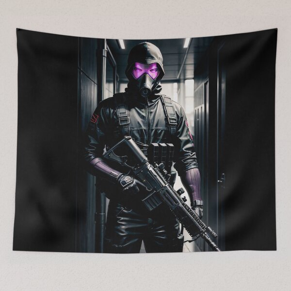 Item preview, Assassin Soldier Gun And Gas Mask  designed and sold by NPC-Trader.