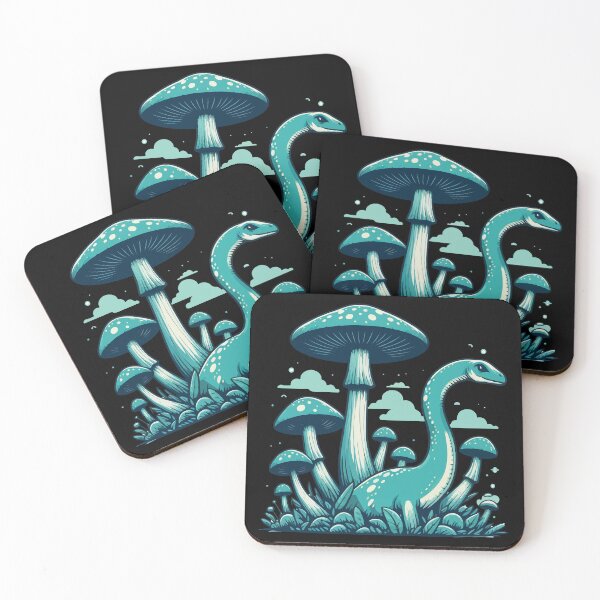 Item preview, Cute simple Dinosaur Brontosaurus in Mushroom Garden designed and sold by TomFrontierArt.