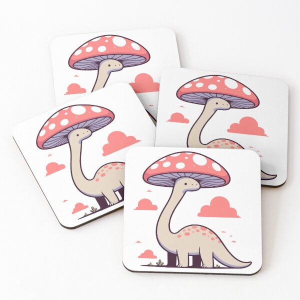 Item preview, Kawaii simple Mushroom Hat Dinosaur Brontosaurus designed and sold by TomFrontierArt.