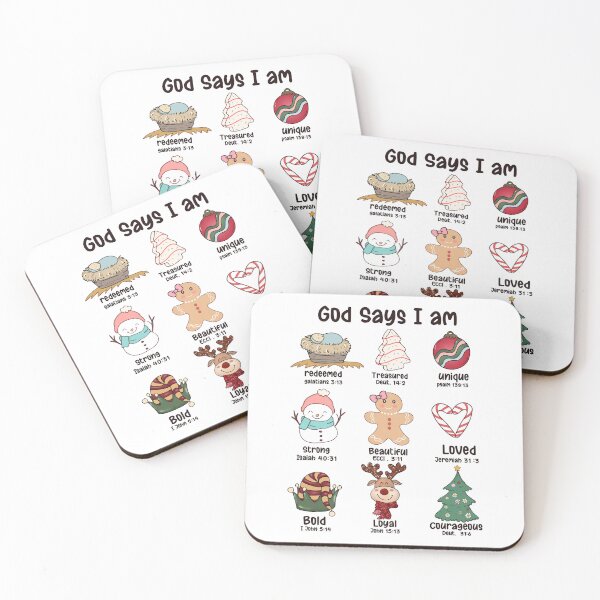 Item preview, God Says I am redeemed, treasured, unique, strong, beautiful, loved, bold, loyal, courageous designed and sold by citragraphics ⭐⭐⭐⭐⭐.