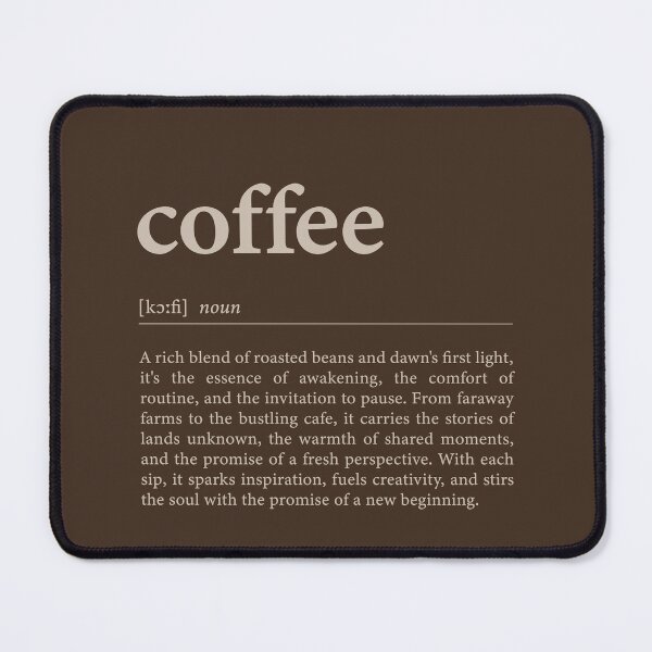 Item preview, Coffee Definition Poster Brown designed and sold by palezebra.