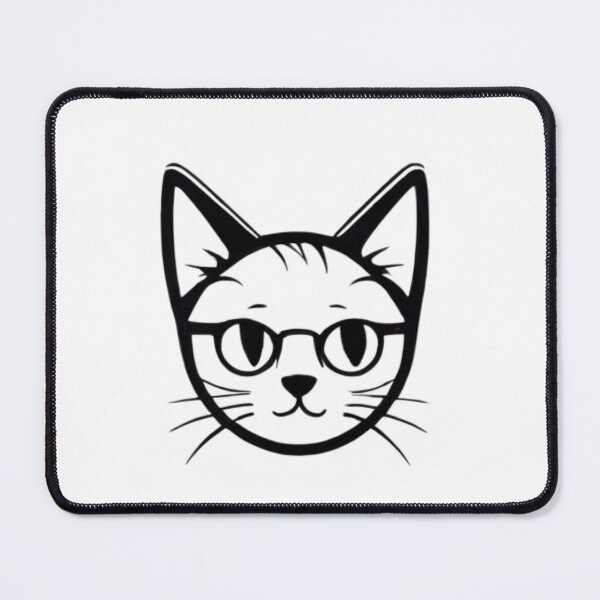 Item preview, Cute geeky minimalist cat head designed and sold by Reichcorp.