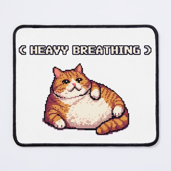 Item preview, Heavy breathing fat cat meme pixel art designed and sold by Anbe_design.