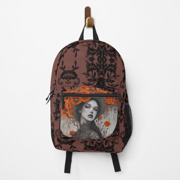 Item preview, The girl with a poppy hat designed and sold by DesignVistaHub.