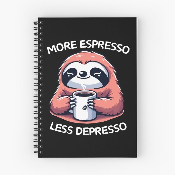 Artikelvorschau, Mehr Espresso, weniger Depresso Kawaii Faultier entworfen und verkauft von TomFrontierArt.
