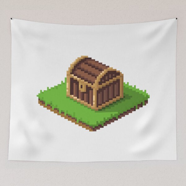 Item preview, Treasure Chest Gold | Pixel Art Isometric | White designed and sold by Teenker.