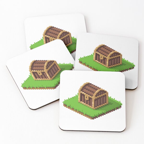 Item preview, Treasure Chest Gold | Pixel Art Isometric | White designed and sold by Teenker.