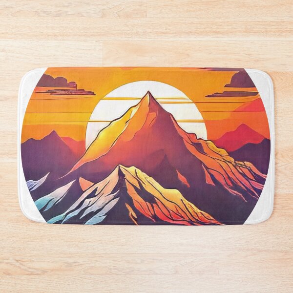 Item preview, Colorful Mountain Sun Logo Sticker (1019) designed and sold by WASjourney.