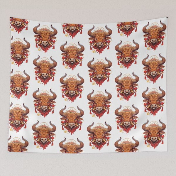 Item preview, Retro Wisdom Chinese Zodiac Solemn Bull T-shirt Collection 22 designed and sold by tjnextgen99.