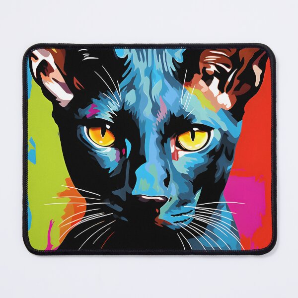 Item preview, Oriental shorthair cat portraits drawing. animal colorful. Animal throw pillow.  designed and sold by formform.