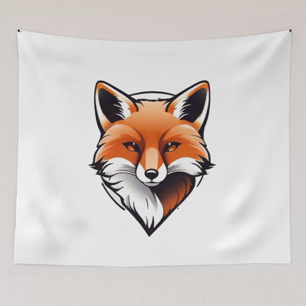 Item preview, Vibrant Orange and White Fox Illustration With Sharp Details designed and sold by Reichcorp.