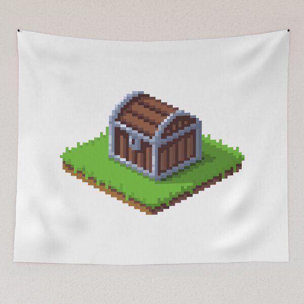 Item preview, Treasure Chest Silver | Pixel Art Isometric | White designed and sold by Teenker.