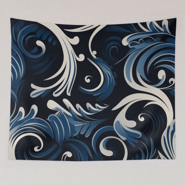 Item preview, New Zealand Māori Blue Pattern Koru Design designed and sold by GrinGalore.