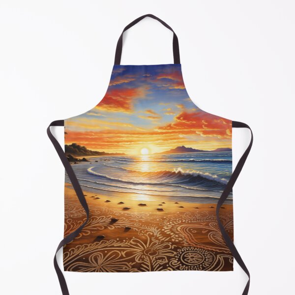 Item preview, A beach at sunrise with mandala reflection. designed and sold by ArtbyJanineTate.
