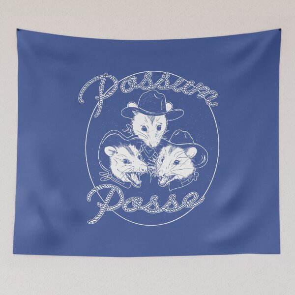 Item preview, Possum Posse in denim blue designed and sold by lauragraves.