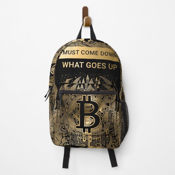 Item preview, Bitcoin - What goes up must come down (gold) designed and sold by BubblyDelight.