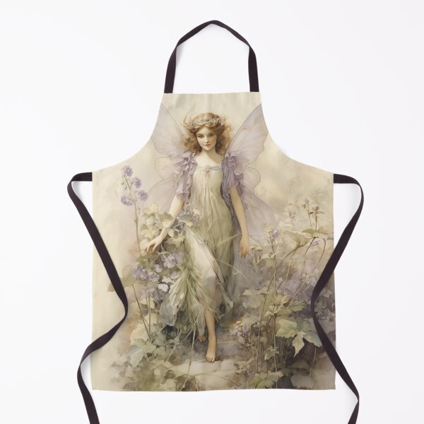 Item preview, Vintage Angel - Goth Fairy - Purple and Green Floral Print designed and sold by DreamersPlan.