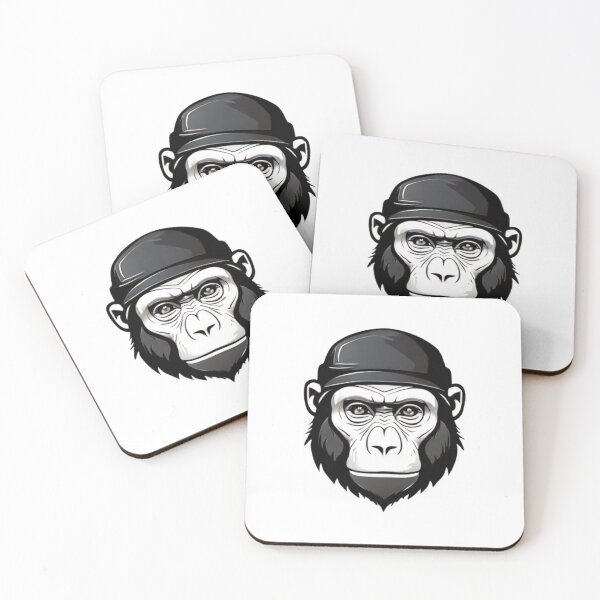 Item preview, Detailed Illustration of a Gorilla wearing a cap on a White Background designed and sold by Reichcorp.