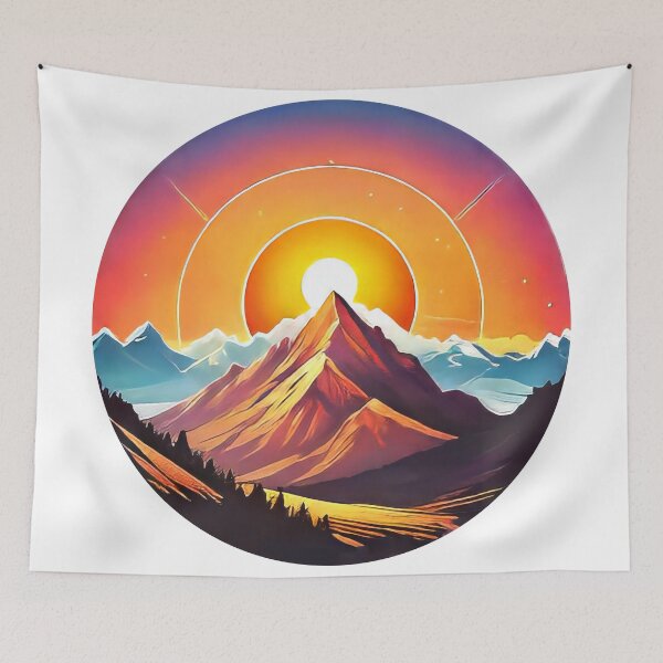 Item preview, Simplified Mountain Sun O (1023) designed and sold by WASjourney.