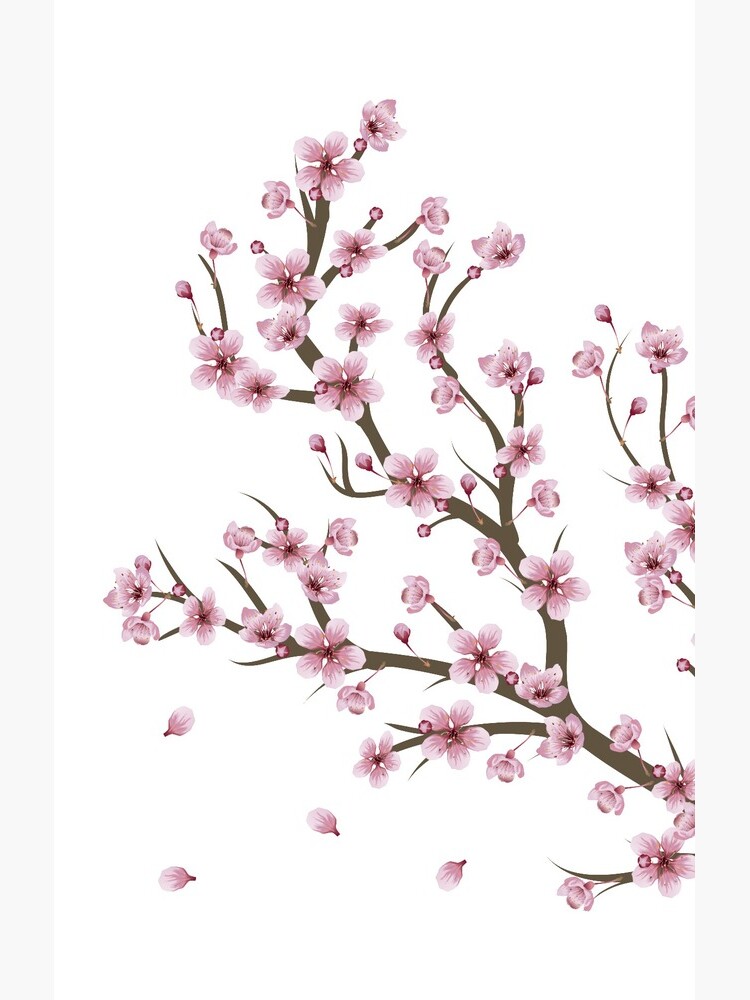 Blooming Sakura Branch design by AnnArtshock
