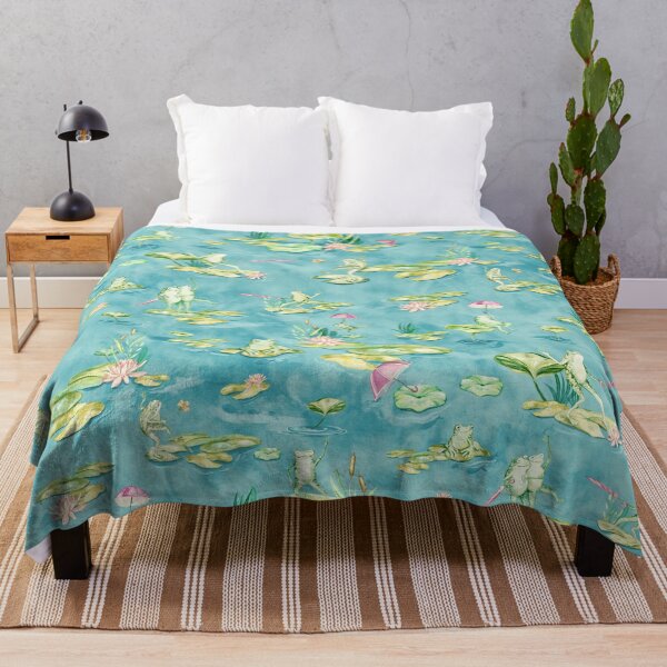Item preview, Watercolour Frog Print - Froggy Frolic, Fuschia by Eades & Francis designed and sold by E-And-F.